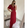 Šaty dlouhé plesové společenské krátký rukáv dámské (S/M/L ONE SIZE) ITALSKÁ MÓDA IMH2280330/DR (Velikost M/L, Barva Černá)