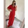 Šaty dlouhé plesové společenské krátký rukáv dámské (S/M/L ONE SIZE) ITALSKÁ MÓDA IMH2280330/DR (Velikost M/L, Barva Černá)