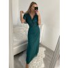 Šaty dlouhé plesové společenské krátký rukáv dámské (S/M/L ONE SIZE) ITALSKÁ MÓDA IMH2280330/DR (Velikost M/L, Barva Černá)