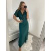 Šaty dlouhé plesové společenské krátký rukáv dámské (S/M/L ONE SIZE) ITALSKÁ MÓDA IMH2280330/DR (Velikost M/L, Barva Černá)