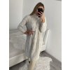 Šaty pletené dlouhý rukáv dámské (L/2XL ONE SIZE) ITALSKÁ MÓDA IMWAA223670/DR (Velikost S/M/L, Barva béžová)