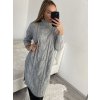 Šaty pletené dlouhý rukáv dámské (L/2XL ONE SIZE) ITALSKÁ MÓDA IMWAA223670/DR (Velikost S/M/L, Barva béžová)