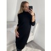 Šaty pletené s rolákem dlouhý rukáv dámské (S/M/L/XL ONE SIZE) ITALSKÁ MÓDA IMWA224000/DR (Velikost S/M/L, Barva béžová)