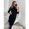 Šaty pletené s rolákem dlouhý rukáv dámské (S/M/L/XL ONE SIZE) ITALSKÁ MÓDA IMWA224000/DR (Velikost S/M/L, Barva béžová)
