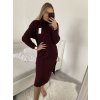 Šaty pletené s rolákem dlouhý rukáv dámské (S/M/L/XL ONE SIZE) ITALSKÁ MÓDA IMWA224000/DR (Velikost S/M/L, Barva béžová)