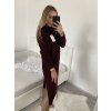 Šaty pletené s rolákem dlouhý rukáv dámské (S/M/L/XL ONE SIZE) ITALSKÁ MÓDA IMWA224000/DR (Velikost S/M/L, Barva béžová)