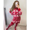 Šaty pletené/svetr prodloužený dlouhý rukáv dámský vánoční (S/M ONE SIZE) ITALSKÁ MÓDA IMM22vn20286/DR (Velikost S/M/L, Barva bílá)