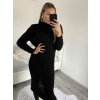 Šaty dlouhé pletené s rolákem dlouhý rukáv dámské (S/M ONE SIZE) ITALSKÁ MÓDA IMWB22341/DR