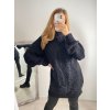 Svetr oversize prodloužený s rolákem dlouhý rukáv dámský (S/M/L ONE SIZE) ITALSKÁ MÓDA IMWGS223723/DR