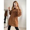 Svetr oversize prodloužený s rolákem dlouhý rukáv dámský (S/M/L ONE SIZE) ITALSKÁ MÓDA IMWGS223723/DR