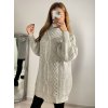 Svetr oversize prodloužený s rolákem dlouhý rukáv dámský (S/M/L ONE SIZE) ITALSKÁ MÓDA IMWGS223723/DR