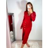 Šaty elegantní dlouhý rukáv dámské (S/M ONE SIZE) ITALSKÁ MÓDA IMWE223781/DR (Velikost S/M/L, Barva Černá)