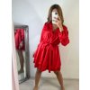 Šaty elegantní saténové dlouhý rukáv dámské (S/M ONE SIZE) ITALSKÁ MÓDA IMWD223636/DR (Velikost S/M/L, Barva Černá)