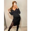 Šaty elegantní dlouhý rukáv dámské (S/M ONE SIZE) ITALSKÁ MÓDA IMWE223788/DR