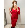 Šaty elegantní dlouhý rukáv dámské (S/M ONE SIZE) ITALSKÁ MÓDA IMWE223788/DR