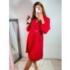 Šaty elegantní s páskem dlouhý rukáv dámské (S/M ONE SIZE) ITALSKÁ MÓDA IMWGS223926/DR (Velikost S/M/L, Barva béžová)