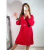 Šaty elegantní s páskem dlouhý rukáv dámské (S/M ONE SIZE) ITALSKÁ MÓDA IMWGS223926/DR (Velikost S/M/L, Barva béžová)