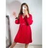 Šaty elegantní s páskem dlouhý rukáv dámské (S/M ONE SIZE) ITALSKÁ MÓDA IMWGS223926/DR (Velikost S/M/L, Barva béžová)