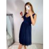 Šaty elegantní společenské na ramínka dámské (S/M ONE SIZE) ITALSKÁ MÓDA IMPSH2280565/DR (Velikost S/M/L, Barva Černá)