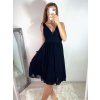Šaty elegantní společenské na ramínka dámské (S/M ONE SIZE) ITALSKÁ MÓDA IMPSH2280565/DR (Velikost S/M/L, Barva Černá)
