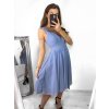 Šaty elegantní společenské na ramínka dámské (S/M ONE SIZE) ITALSKÁ MÓDA IMPSH2280565/DR (Velikost S/M/L, Barva Černá)