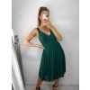 Šaty elegantní společenské na ramínka dámské (S/M ONE SIZE) ITALSKÁ MÓDA IMPSH2280565/DR (Velikost S/M/L, Barva Černá)
