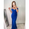 Šaty elegantní plesové dlouhé carmen dámské (S/M ONE SIZE) ITALSKá MóDA IMM2251830/DR (Velikost S/M/L, Barva bílá)