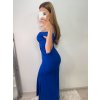 Šaty elegantní plesové dlouhé carmen dámské (S/M ONE SIZE) ITALSKá MóDA IMM2251830/DR (Velikost S/M/L, Barva bílá)