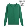 Svetr tenký na knoflíčky dlouhý rukáv dámský (S/M ONE SIZE) ITALSKá MóDA IMM22Fd5803/DR (Velikost S/M/L, Barva Černá)