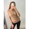 Svetr tenký na knoflíčky dlouhý rukáv dámský (S/M ONE SIZE) ITALSKá MóDA IMM22Fd5803/DR (Velikost S/M/L, Barva Černá)