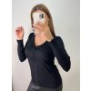 Svetr tenký na knoflíčky dlouhý rukáv dámský (S/M ONE SIZE) ITALSKá MóDA IMM22Fd9072/DR (Velikost S/M/L, Barva Černá)