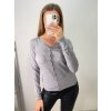 Svetr tenký na knoflíčky dlouhý rukáv dámský (S/M ONE SIZE) ITALSKá MóDA IMM22Fd9072/DR (Velikost S/M/L, Barva Černá)