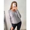 Svetr tenký na knoflíčky dlouhý rukáv dámský (S/M ONE SIZE) ITALSKá MóDA IMM22Fd9072/DR (Velikost S/M/L, Barva Černá)