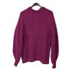 Svetr oversize pletený se stojáčkem dlouhý rukáv dámský (S/M ONE SIZE) ITALSKÁ MÓDA IMM22VN22738/DU (Velikost S/M/L, Barva fialová)