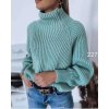 Svetr oversize pletený se stojáčkem dlouhý rukáv dámský (S/M ONE SIZE) ITALSKÁ MÓDA IMM22VN22738/DU (Velikost S/M/L, Barva fialová)