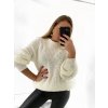Svetr oversize pletený se stojáčkem dlouhý rukáv dámský (S/M ONE SIZE) ITALSKÁ MÓDA IMM22VN22738/DU (Velikost S/M/L, Barva fialová)