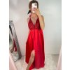 Šaty dlouhé elegantní s flitry na ramínka dámské (S/M ONE SIZE) ITALSKÁ MÓDA IMWD223775/UL