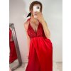 Šaty dlouhé elegantní s flitry na ramínka dámské (S/M ONE SIZE) ITALSKÁ MÓDA IMWD223775/UL