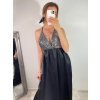 Šaty dlouhé elegantní s flitry na ramínka dámské (S/M ONE SIZE) ITALSKÁ MÓDA IMWD223775/UL