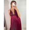 Šaty dlouhé elegantní s flitry na ramínka dámské (S/M ONE SIZE) ITALSKÁ MÓDA IMWD223775/UL