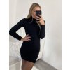 Šaty úpletové s rolákem dlouhý rukáv dámské (S/M ONE SIZE) ITALSKá MóDA IMM225958/DU (Velikost S/M/L, Barva béžová krémová)