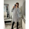 Šaty pletené s rolákem dlouhý rukáv dámské (S/M ONE SIZE) ITALSKÁ MÓDA IM4227200/DR (Velikost S/M/L, Barva béžová)