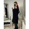 Šaty pletené s rolákem dlouhý rukáv dámské (S/M ONE SIZE) ITALSKÁ MÓDA IM4227200/DR (Velikost S/M/L, Barva béžová)