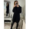 Šaty pletené s rolákem dlouhý rukáv dámské (S/M ONE SIZE) ITALSKÁ MÓDA IM4227200/DR (Velikost S/M/L, Barva béžová)