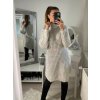 Šaty pletené s rolákem dlouhý rukáv dámské (S/M ONE SIZE) ITALSKÁ MÓDA IM4227200/DR (Velikost S/M/L, Barva béžová)