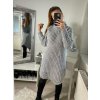 Šaty pletené s rolákem dlouhý rukáv dámské (S/M ONE SIZE) ITALSKÁ MÓDA IM4227200/DR (Velikost S/M/L, Barva béžová)