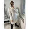 Šaty pletené s rolákem dlouhý rukáv dámské (S/M ONE SIZE) ITALSKÁ MÓDA IMM22UN22172/DR (Velikost S/M/L, Barva bílá)