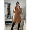 Šaty pletené s rolákem dlouhý rukáv dámské (S/M ONE SIZE) ITALSKÁ MÓDA IMM22UN22172/DR (Velikost S/M/L, Barva bílá)