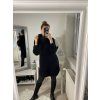 Šaty pletené s rolákem dlouhý rukáv dámské (S/M ONE SIZE) ITALSKÁ MÓDA IMM22UN22172/DR (Velikost S/M/L, Barva bílá)