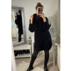 Šaty pletené s rolákem dlouhý rukáv dámské (S/M ONE SIZE) ITALSKÁ MÓDA IMM22UN22172/DR (Velikost S/M/L, Barva bílá)